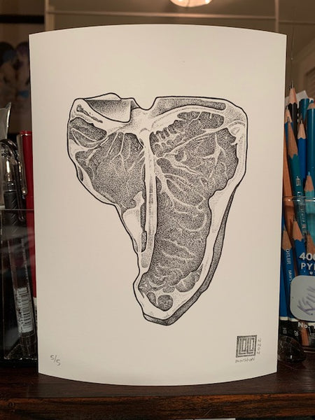 Steak Print by Laurel